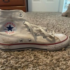 White converse high top sneakers